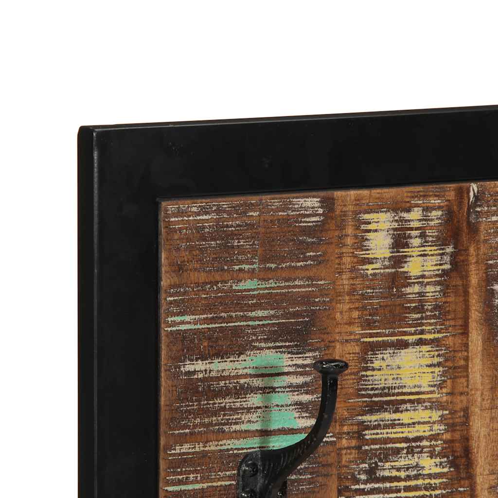 vidaXL Porte-manteau multicolore 40x2x80 cm bois massif récupération