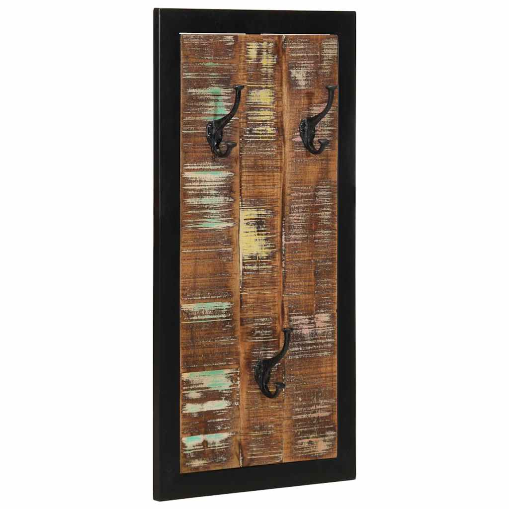 vidaXL Porte-manteau multicolore 40x2x80 cm bois massif récupération