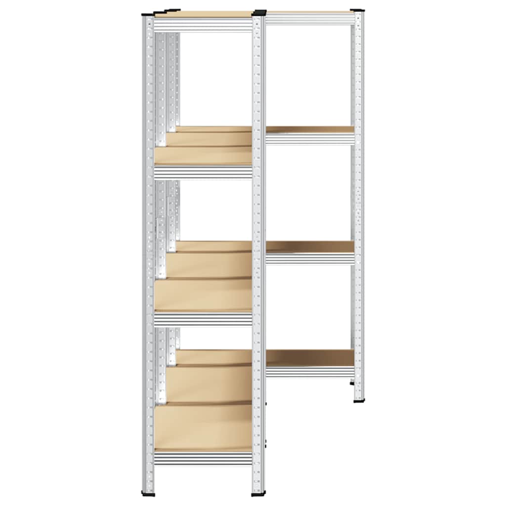 vidaXL Étagères de rangement à 4 niveaux 3 pcs acier bois d'ingénierie