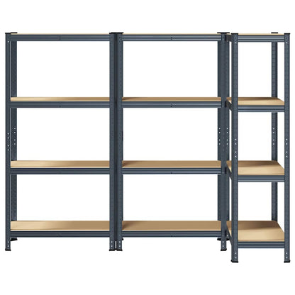 vidaXL Étagères de rangement 4 niveaux 3 pcs acier bois d'ingénierie