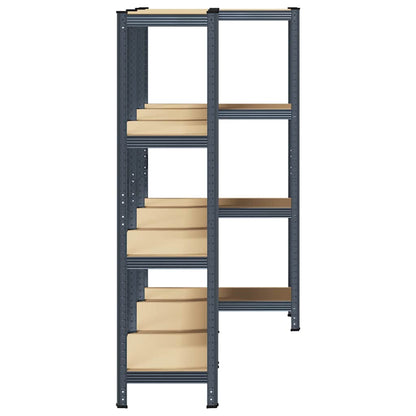 vidaXL Étagères de rangement 4 niveaux 3 pcs acier bois d'ingénierie