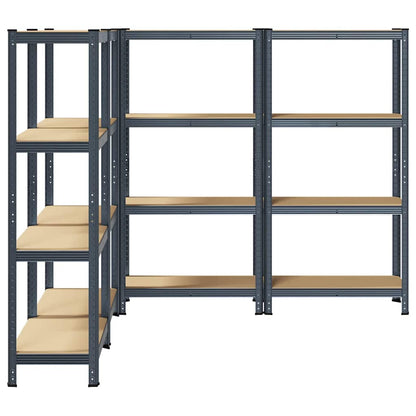 vidaXL Étagères de rangement à 4 niveaux 4 pcs acier bois d'ingénierie