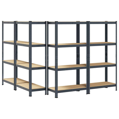 vidaXL Étagères de rangement à 4 niveaux 4 pcs acier bois d'ingénierie