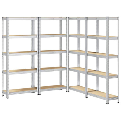 vidaXL Étagères de rangement à 5 niveaux 4 pcs acier bois d'ingénierie