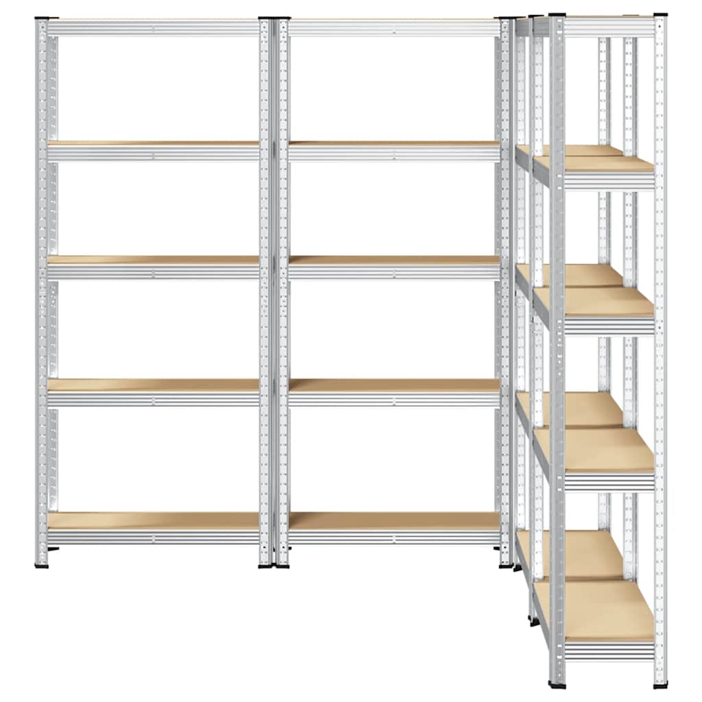vidaXL Étagères de rangement à 5 niveaux 4 pcs acier bois d'ingénierie