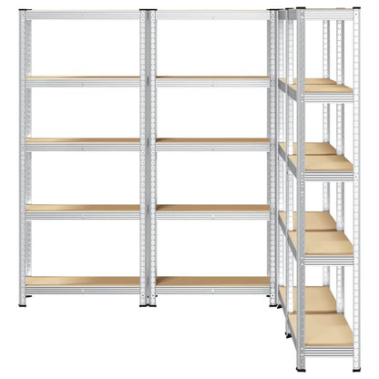 vidaXL Étagères de rangement à 5 niveaux 4 pcs acier bois d'ingénierie