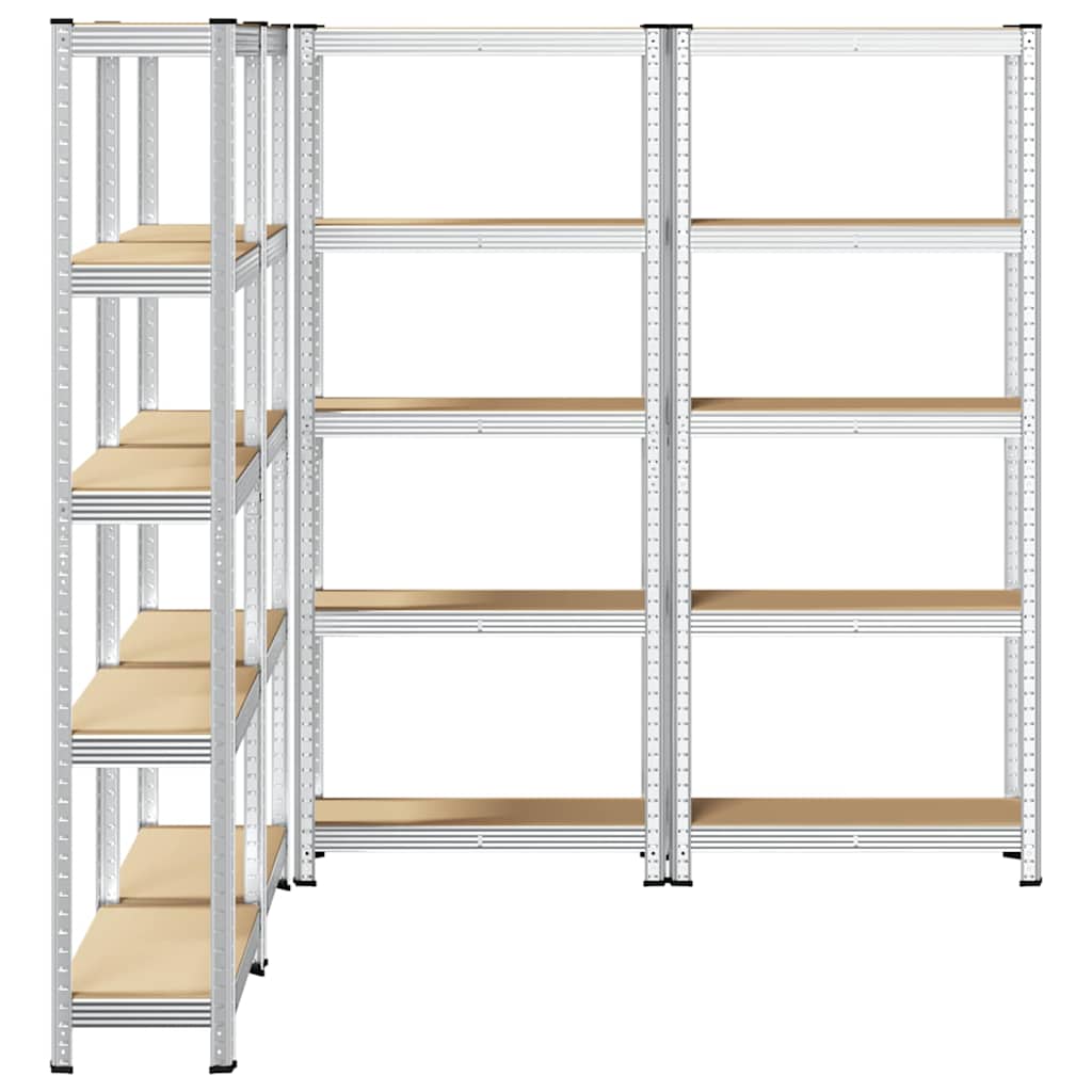 vidaXL Étagères de rangement à 5 niveaux 4 pcs acier bois d'ingénierie