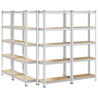 vidaXL Étagères de rangement à 5 niveaux 4 pcs acier bois d'ingénierie