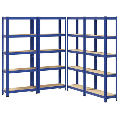 vidaXL Étagères de rangement à 5 niveaux 4 pcs acier bois d'ingénierie