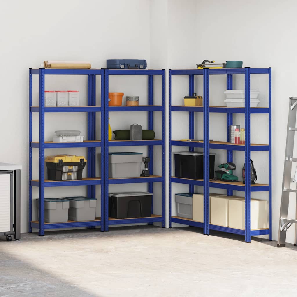 vidaXL Étagères de rangement à 5 niveaux 4 pcs acier bois d'ingénierie