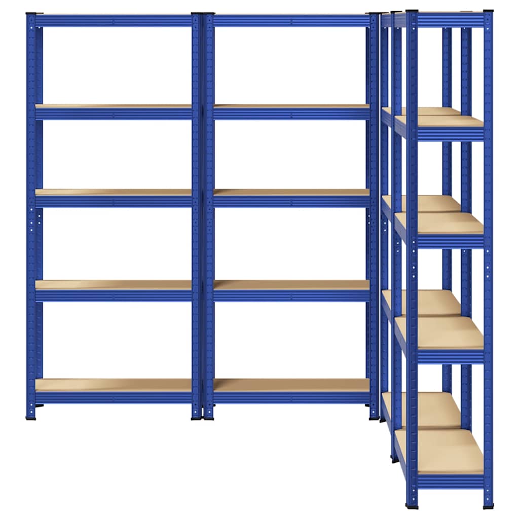 vidaXL Étagères de rangement à 5 niveaux 4 pcs acier bois d'ingénierie