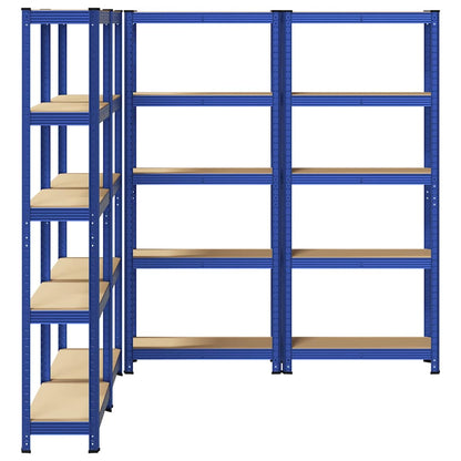 vidaXL Étagères de rangement à 5 niveaux 4 pcs acier bois d'ingénierie