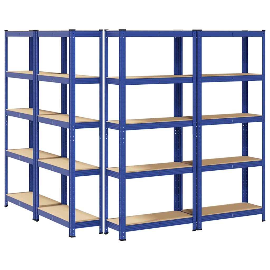 vidaXL Étagères de rangement à 5 niveaux 4 pcs acier bois d'ingénierie