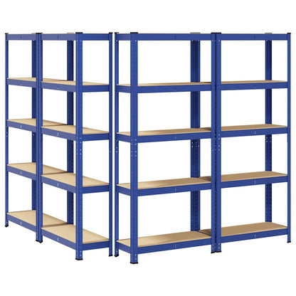 vidaXL Étagères de rangement à 5 niveaux 4 pcs acier bois d'ingénierie