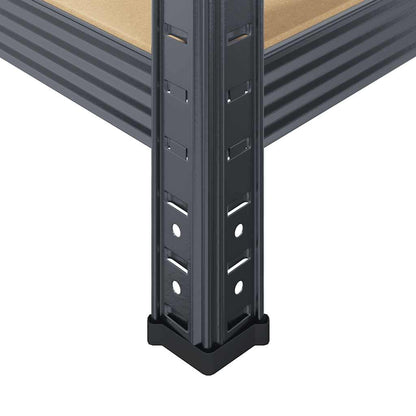 vidaXL Étagères de rangement 5 niveaux 2 pcs Anthracite Acier et bois