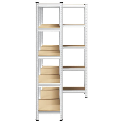 vidaXL Étagères de rangement à 5 niveaux 3 pcs acier bois d'ingénierie