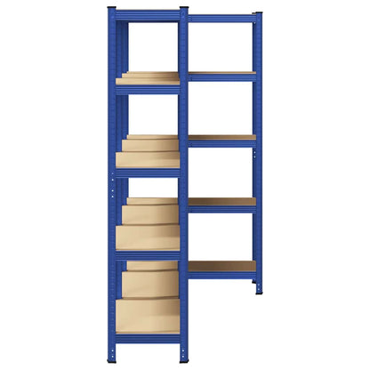 vidaXL Étagères de rangement à 5 niveaux 3 pcs Bleu