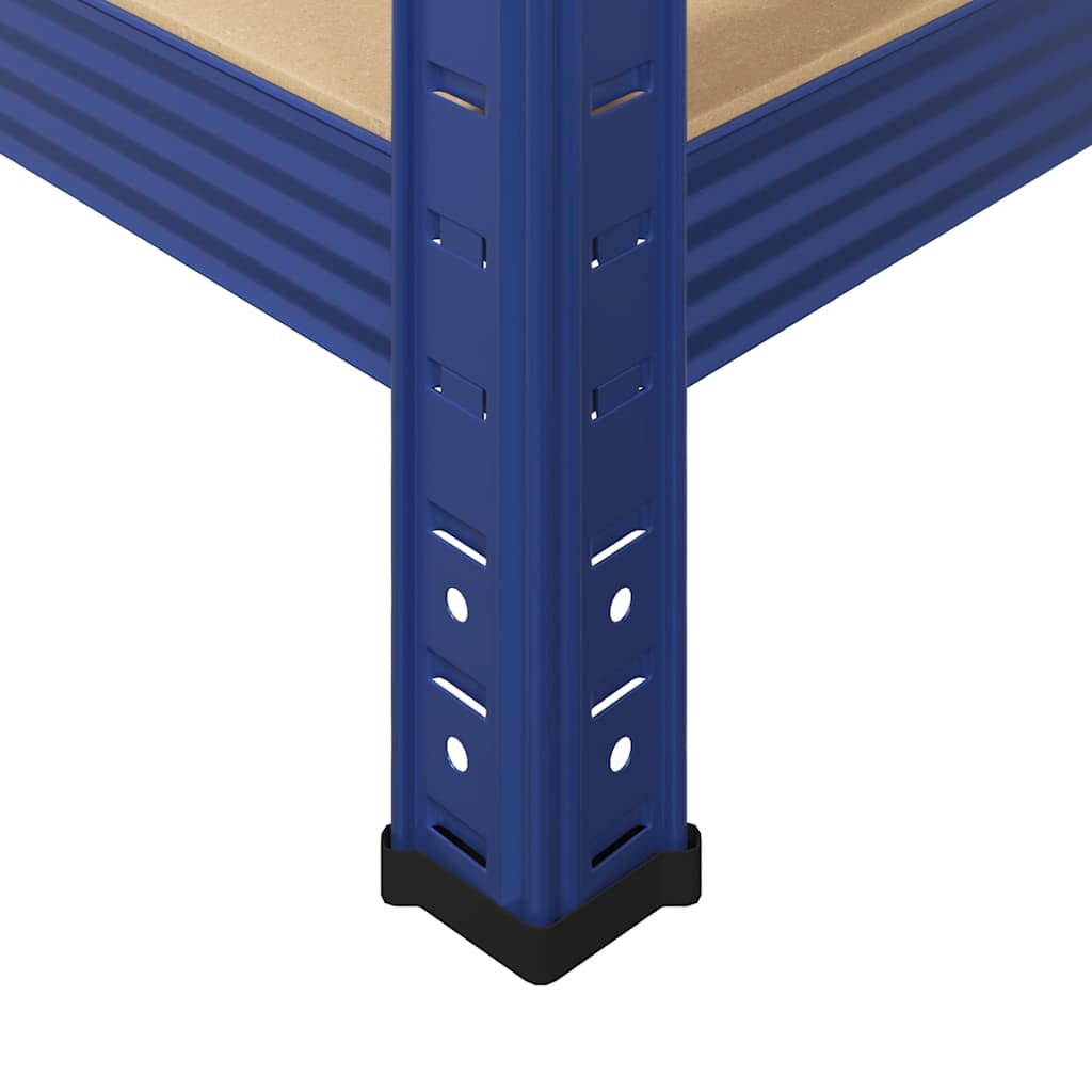 vidaXL Étagères de rangement à 5 niveaux 3 pcs Bleu