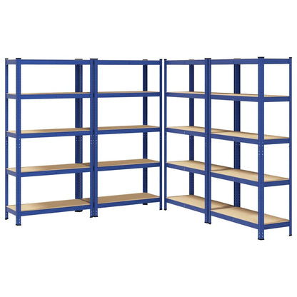 vidaXL Étagères de rangement à 5 niveaux 4 pcs bleu