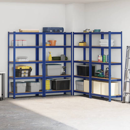 vidaXL Étagères de rangement à 5 niveaux 4 pcs bleu