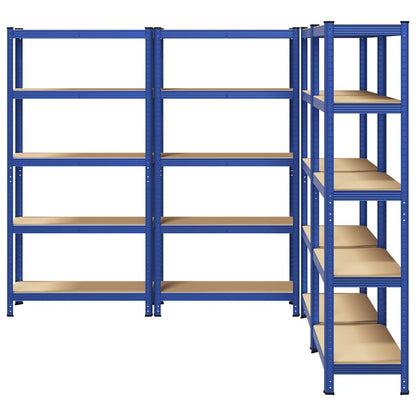 vidaXL Étagères de rangement à 5 niveaux 4 pcs bleu