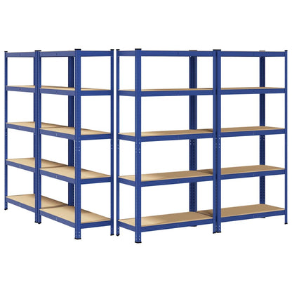 vidaXL Étagères de rangement à 5 niveaux 4 pcs bleu
