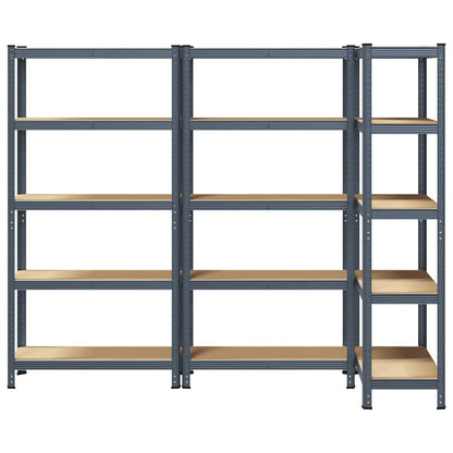 vidaXL Étagères de rangement 5 niveaux 3 pcs acier bois d'ingénierie