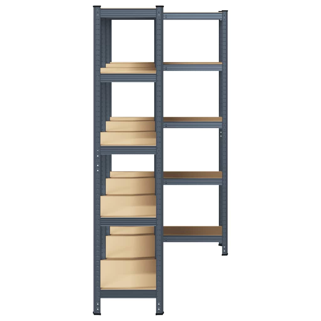 vidaXL Étagères de rangement 5 niveaux 3 pcs acier bois d'ingénierie