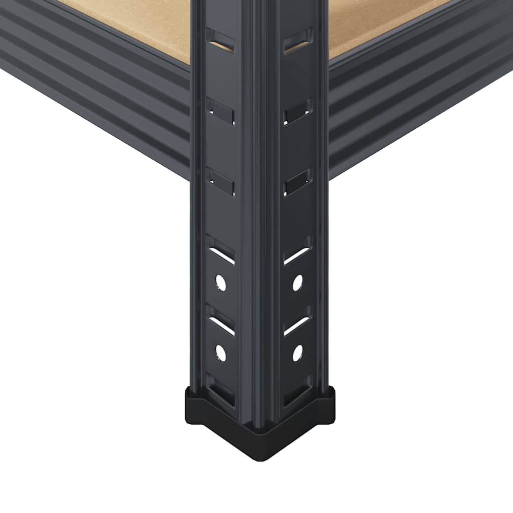 vidaXL Étagères de rangement 5 niveaux 4 pcs anthracite acier et bois