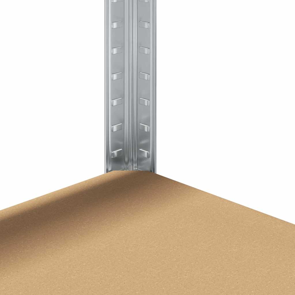 vidaXL Étagère à 5 niveaux 3 pcs Argenté Acier et bois ingénierie