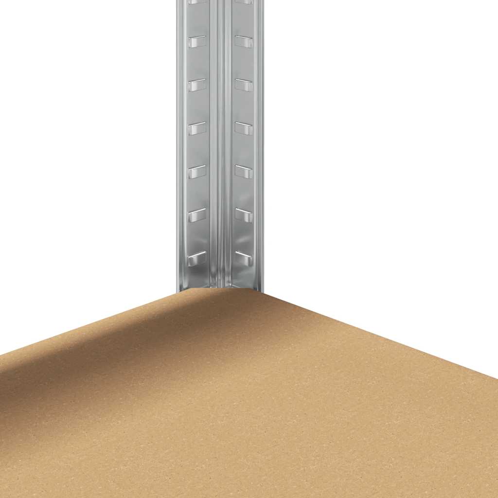 vidaXL Étagère à 5 niveaux 4 pcs argenté acier et bois ingénierie
