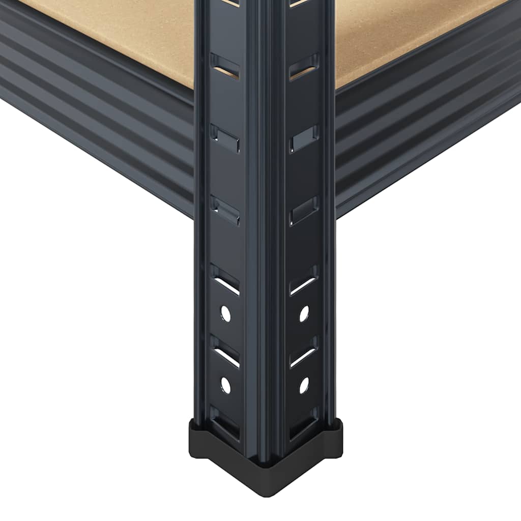vidaXL Étagère à 5 niveaux 2 pcs anthracite acier et bois ingénierie