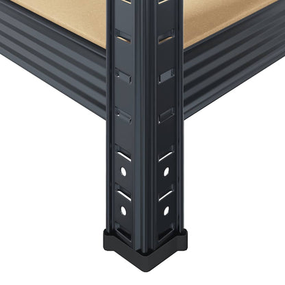 vidaXL Étagère à 5 niveaux 3 pcs anthracite acier et bois ingénierie