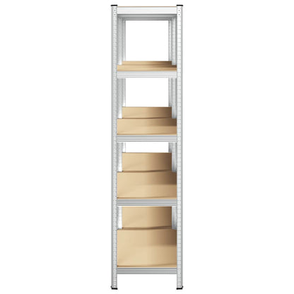 vidaXL Étagères de rangement à 5 niveaux 2 pcs acier bois d'ingénierie