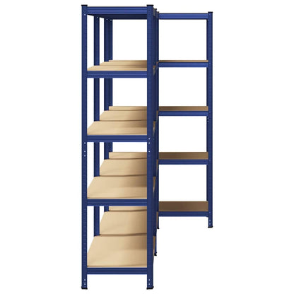 vidaXL Étagères de rangement à 5 niveaux 3 pcs Bleu