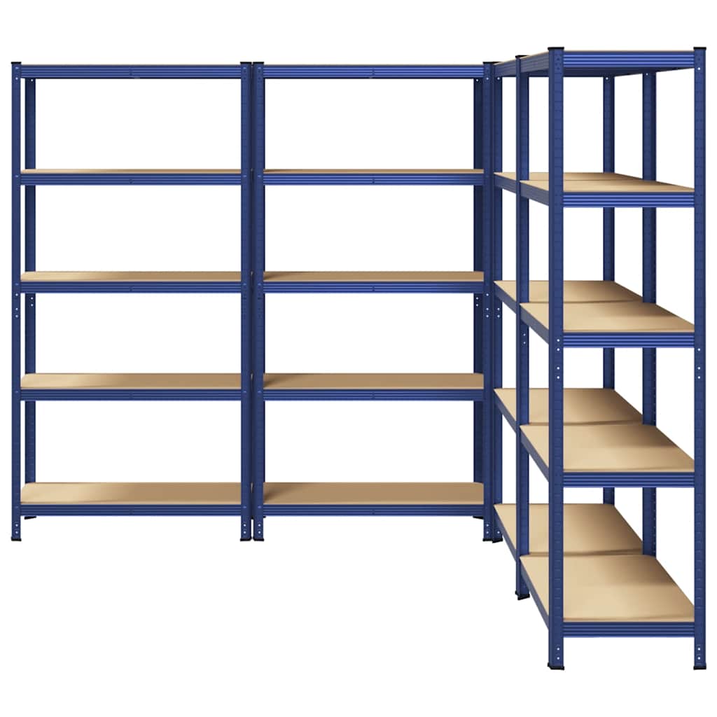 vidaXL Étagères de rangement à 5 niveaux 4 pcs bleu