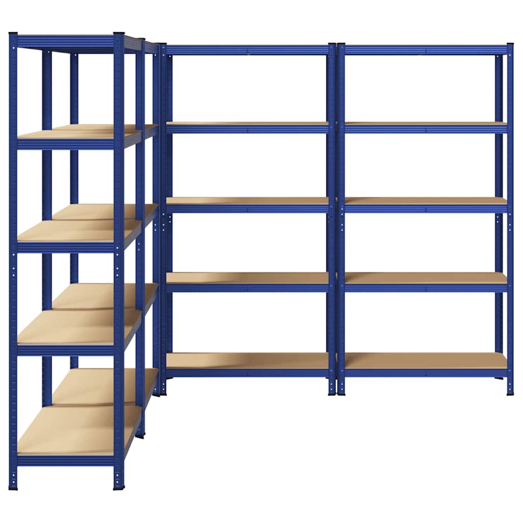 vidaXL Étagères de rangement à 5 niveaux 4 pcs bleu