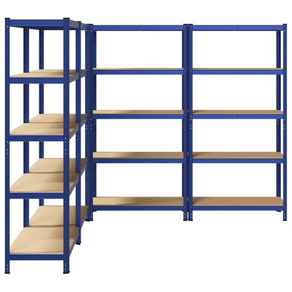 vidaXL Étagères de rangement à 5 niveaux 4 pcs bleu