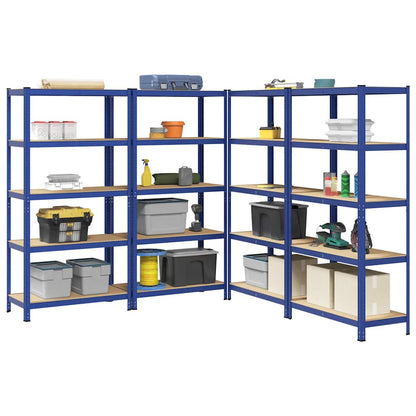 vidaXL Étagères de rangement à 5 niveaux 4 pcs bleu