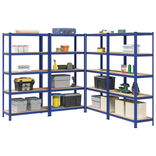 vidaXL Étagères de rangement à 5 niveaux 4 pcs bleu