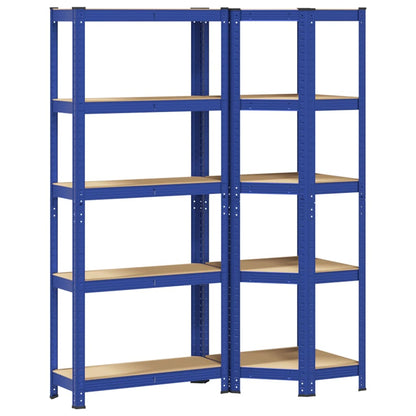 vidaXL Ensemble d'étagères à 5 niveaux 2 pcs acier bois d'ingénierie