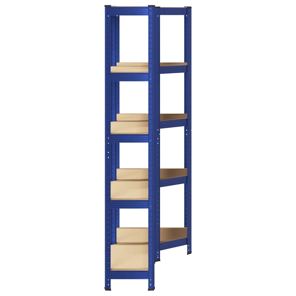 vidaXL Ensemble d'étagères à 5 niveaux 2 pcs acier bois d'ingénierie