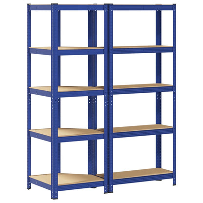 vidaXL Ensemble d'étagères à 5 niveaux 2 pcs acier bois d'ingénierie
