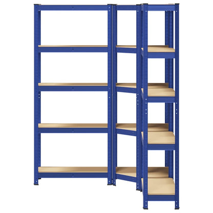 vidaXL Ensemble d'étagères à 5 niveaux 3 pcs acier bois d'ingénierie