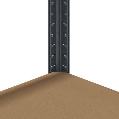 vidaXL Ensemble d'étagères à 5 niveaux 3 pcs acier bois d'ingénierie