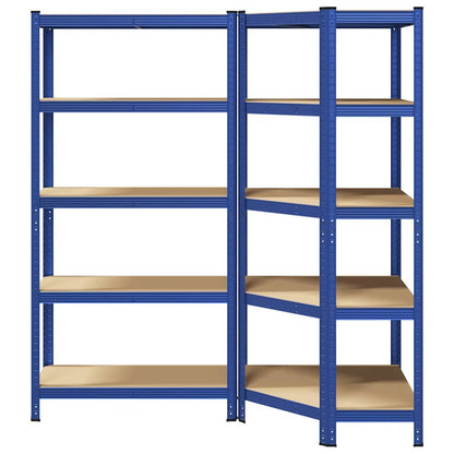 vidaXL Ensemble d'étagères à 5 niveaux 2 pcs acier bois d'ingénierie