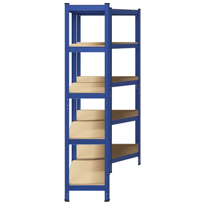 vidaXL Ensemble d'étagères à 5 niveaux 2 pcs acier bois d'ingénierie