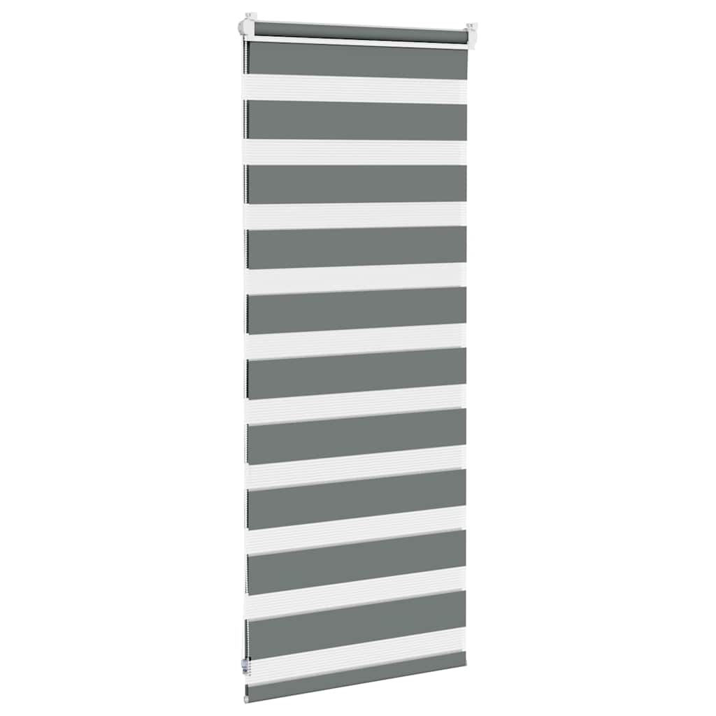 vidaXL Store zèbre gris foncé largeur du tissu 50,9 cm polyester