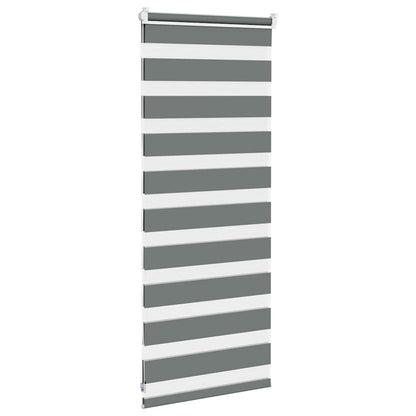vidaXL Store zèbre gris foncé largeur du tissu 50,9 cm polyester