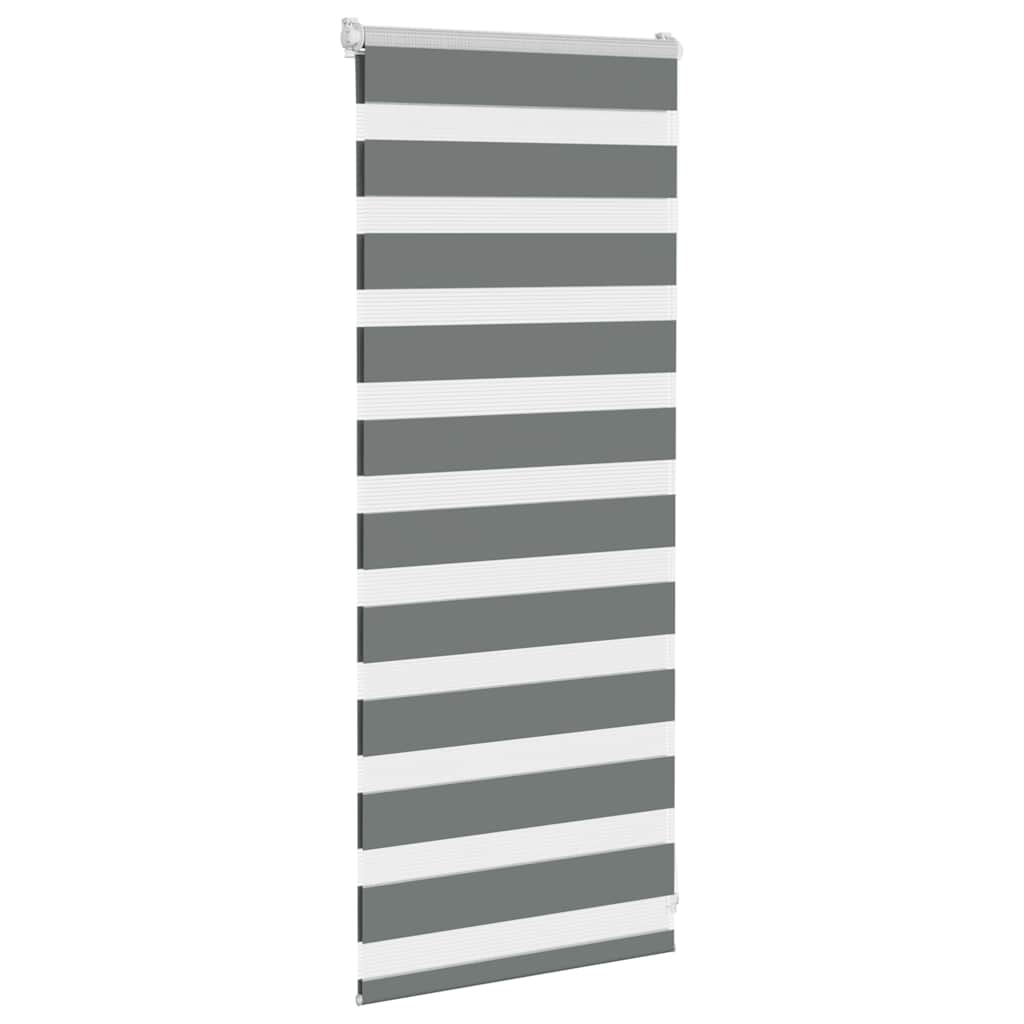 vidaXL Store zèbre gris foncé largeur du tissu 55,9 cm polyester